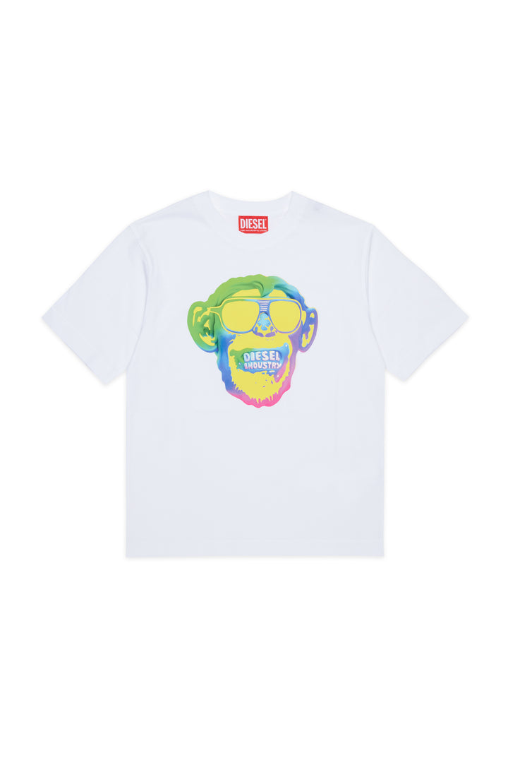 T-shirt bianca per bambino J0299600YI9 K100 Diesel Kids 