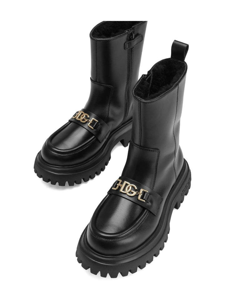 Stivali neri per bambina D11328AO227 80999 Dolce & Gabbana Kids 