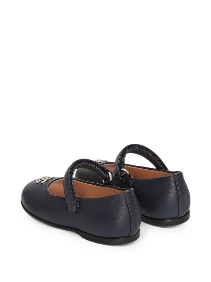 Ballerina blu scuro per bambina D20114AB793 80658 Dolce & Gabbana Kids 
