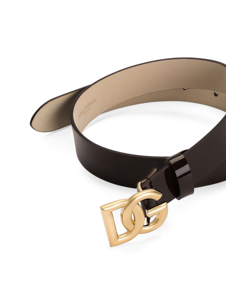 Cintura marrone scuro per bambina EE0068A1067 80058 Dolce & Gabbana Kids 
