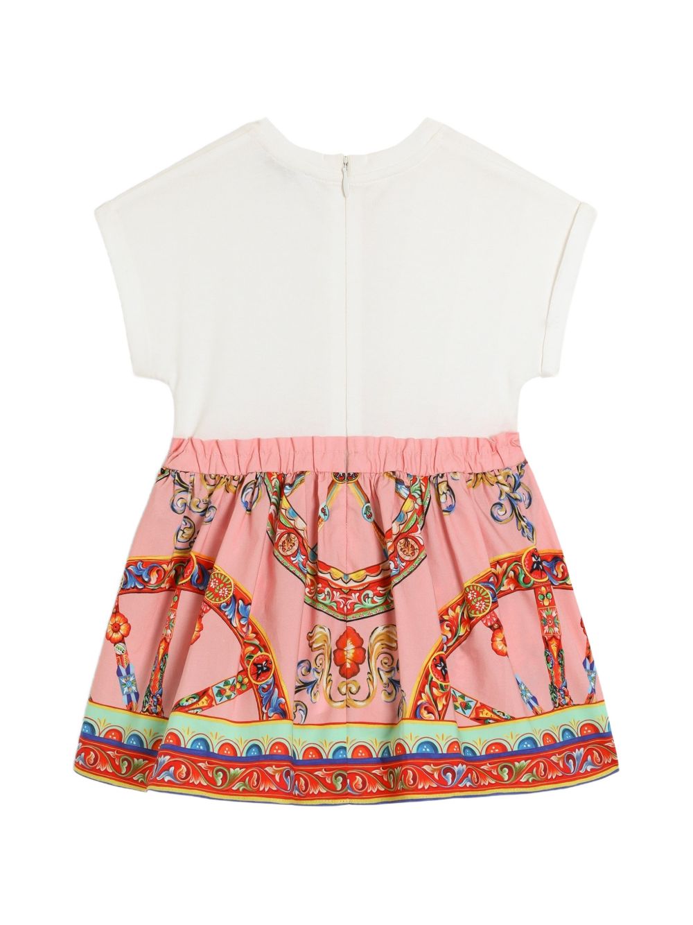Abito bianco/multicolor per neonata L2JDAUG7P5S S9000 Dolce & Gabbana Kids 