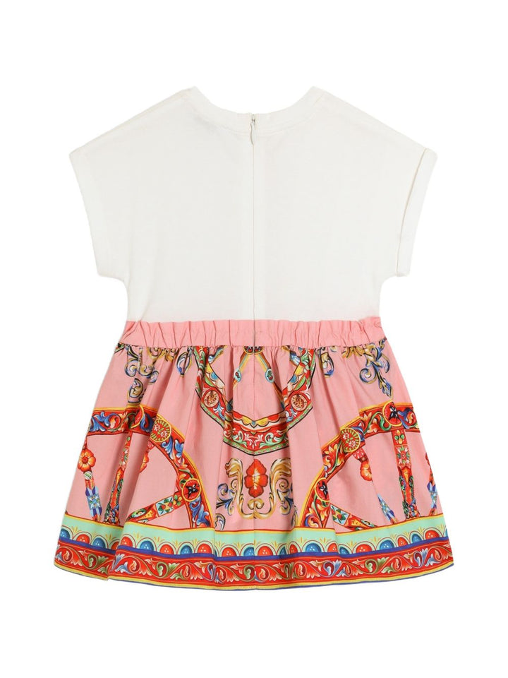 Abito bianco/multicolor per neonata L2JDAUG7P5S S9000 Dolce & Gabbana Kids 
