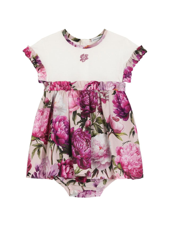 Abito bianco/lilla per neonata L2JDBQG7QZY S9000 Dolce & Gabbana Kids 