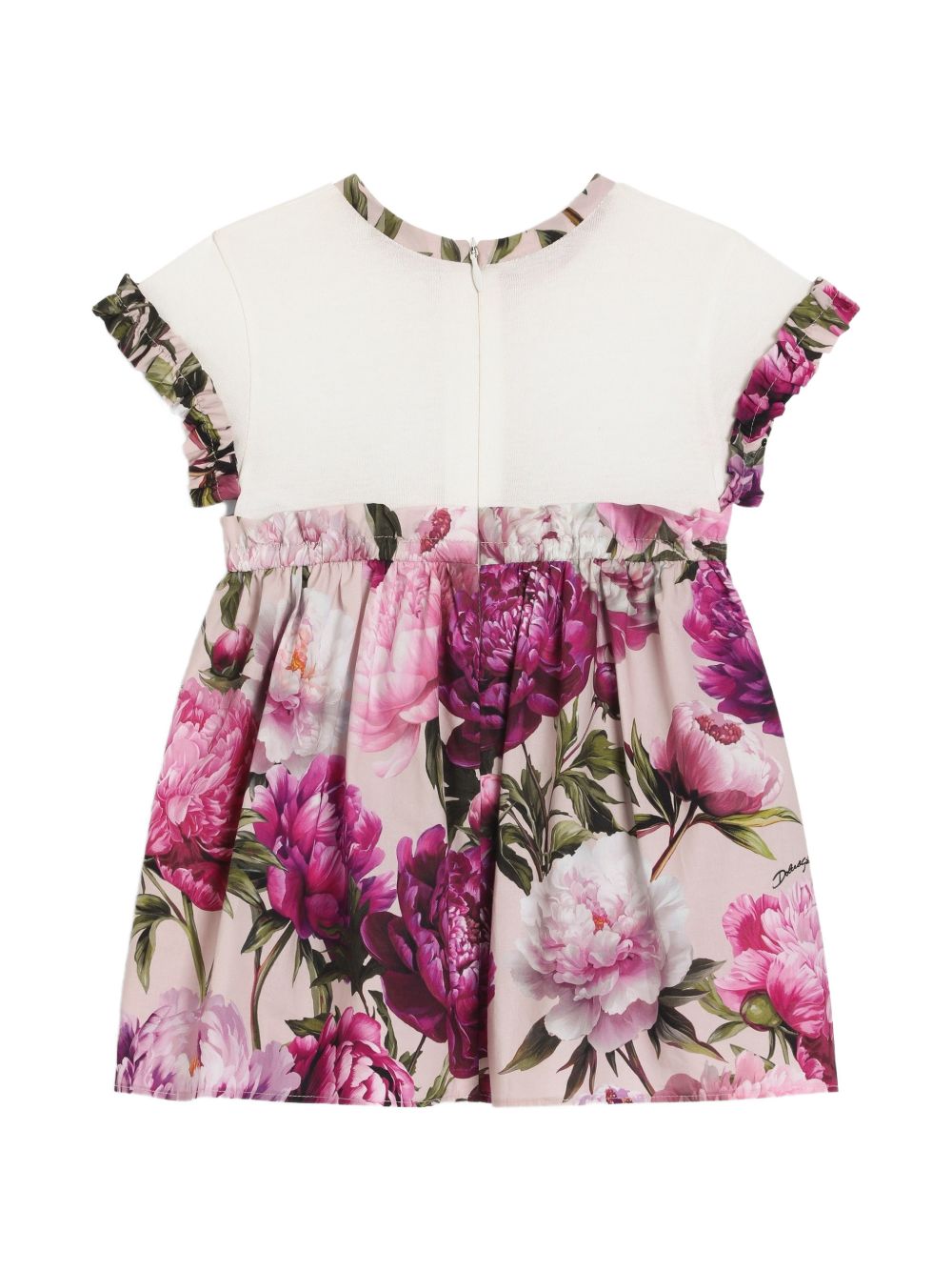 Abito bianco/lilla per neonata L2JDBQG7QZY S9000 Dolce & Gabbana Kids 