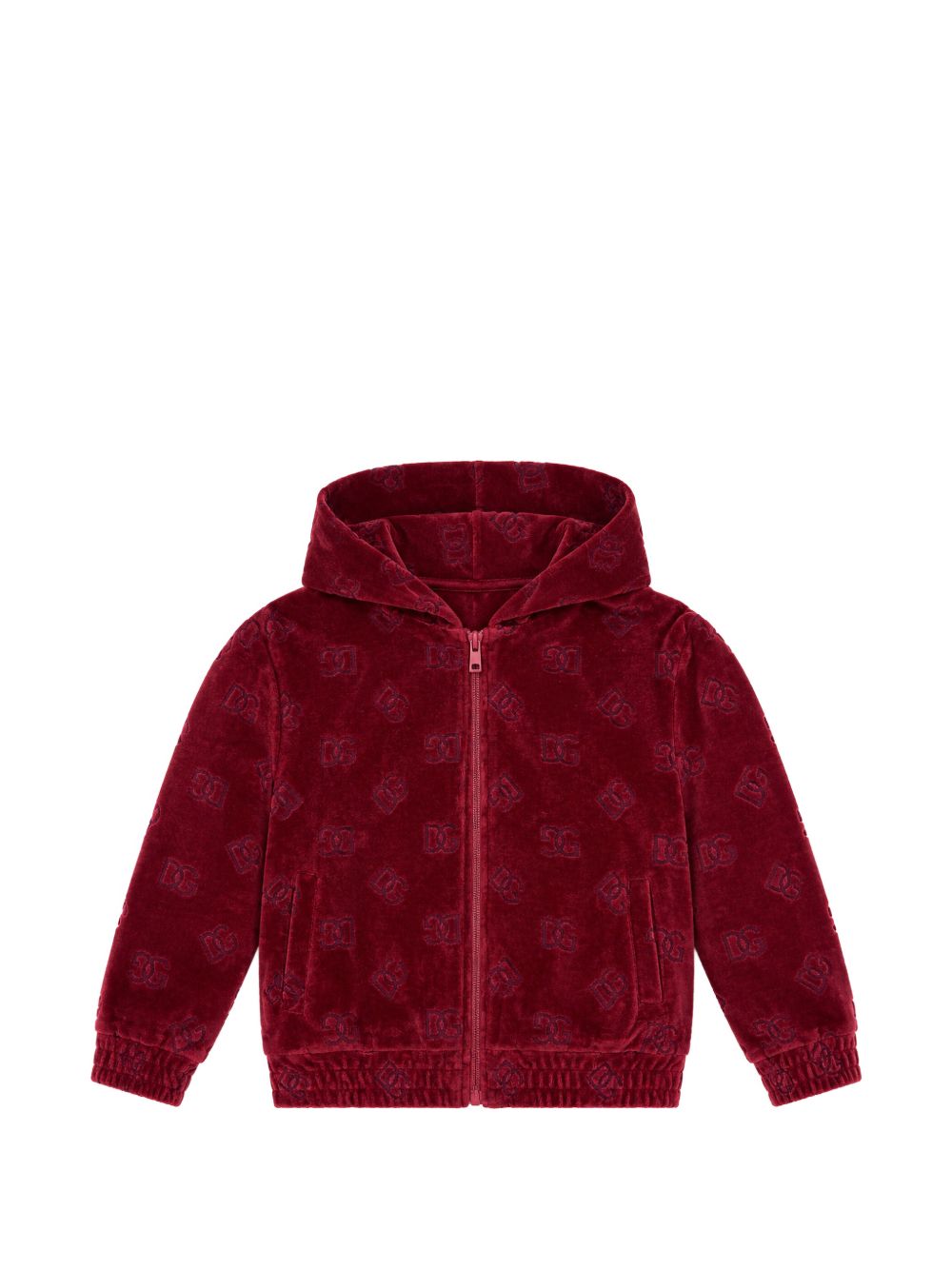 Cardigan amaranto per neonata L2JWDLFJ7DL R0375 Dolce & Gabbana Kids 