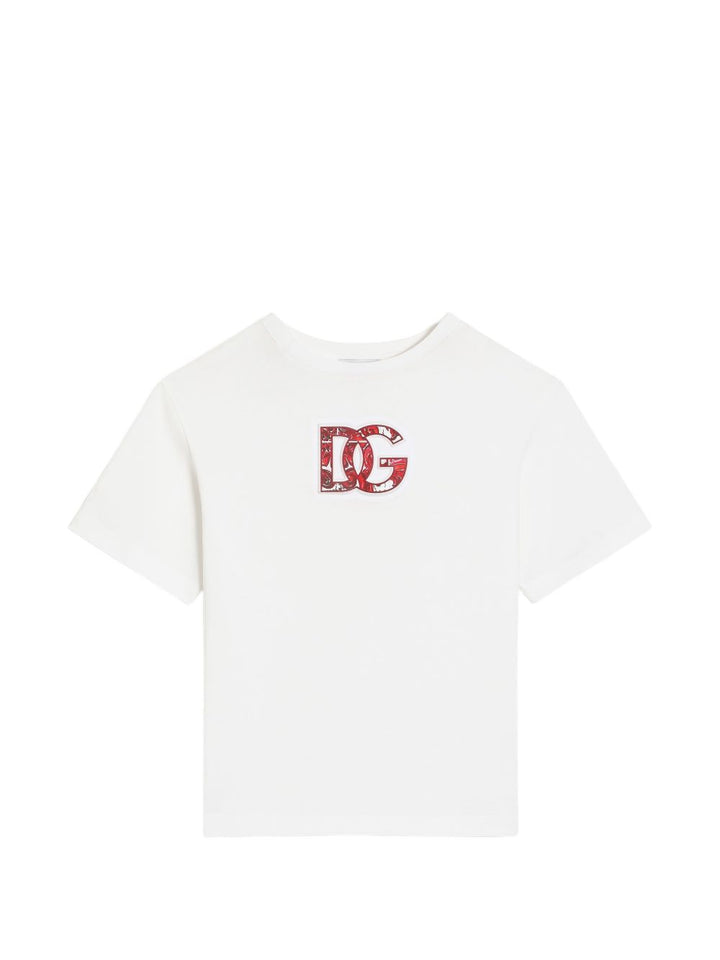T-shirt bianco per bambino L4JTHVG7P4Z W0111 Dolce & Gabbana Kids 