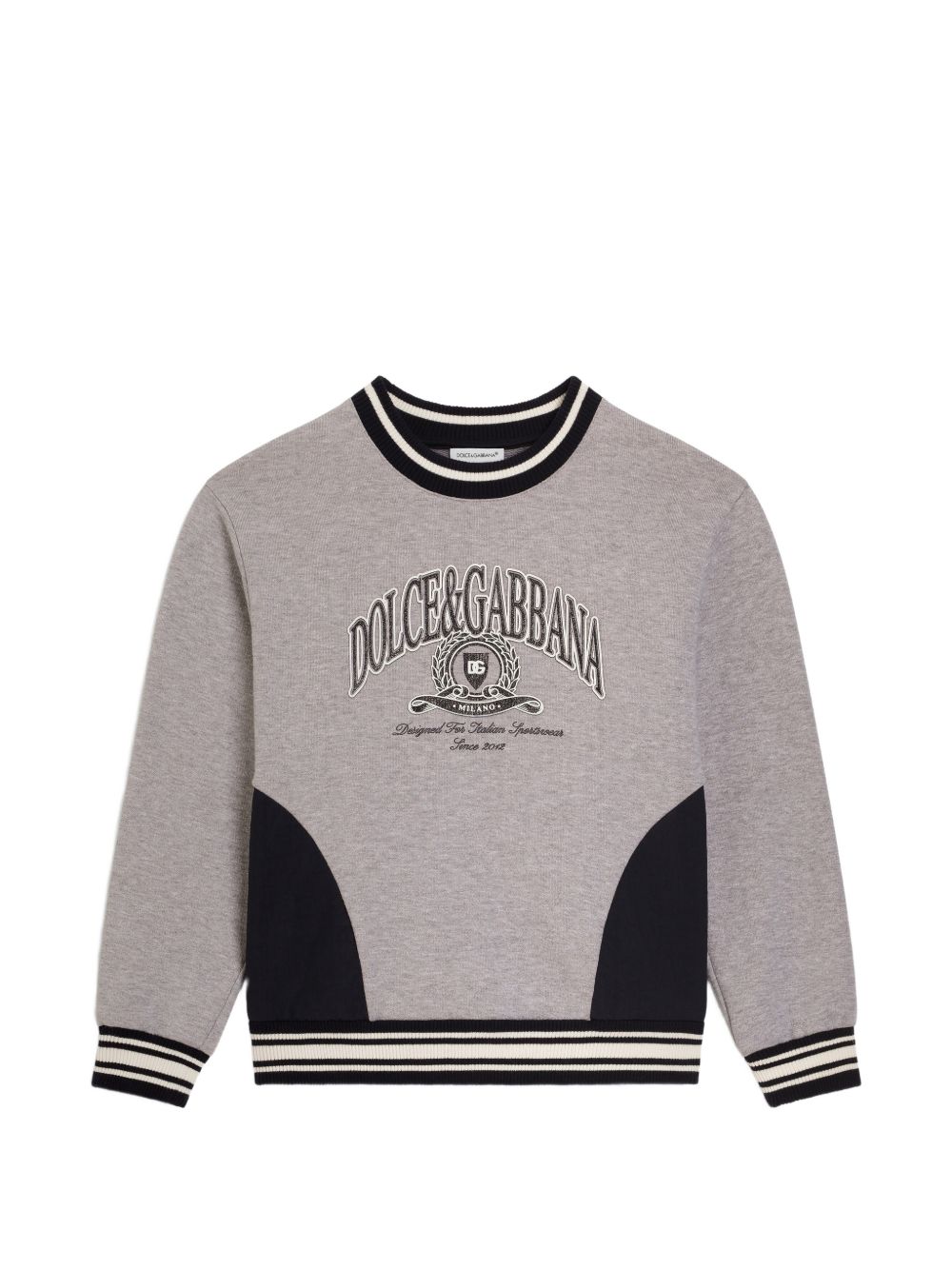Felpa nera/grigia per bambino L4JWNUG7P6H S9000 Dolce & Gabbana Kids 
