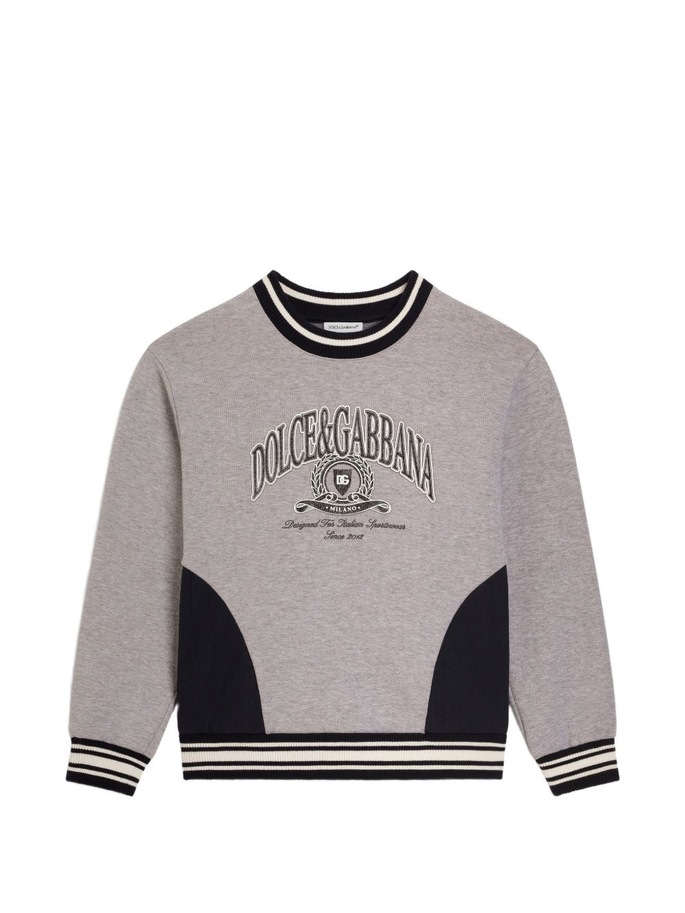Felpa nera/grigia per bambino L4JWNUG7P6H S9000 Dolce & Gabbana Kids 