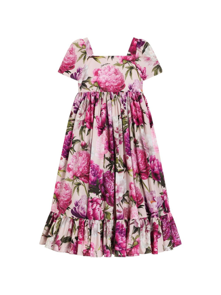 Abito rosa/multicolore per bambina L53DX2G7QZX HF6FZ Dolce & Gabbana Kids 