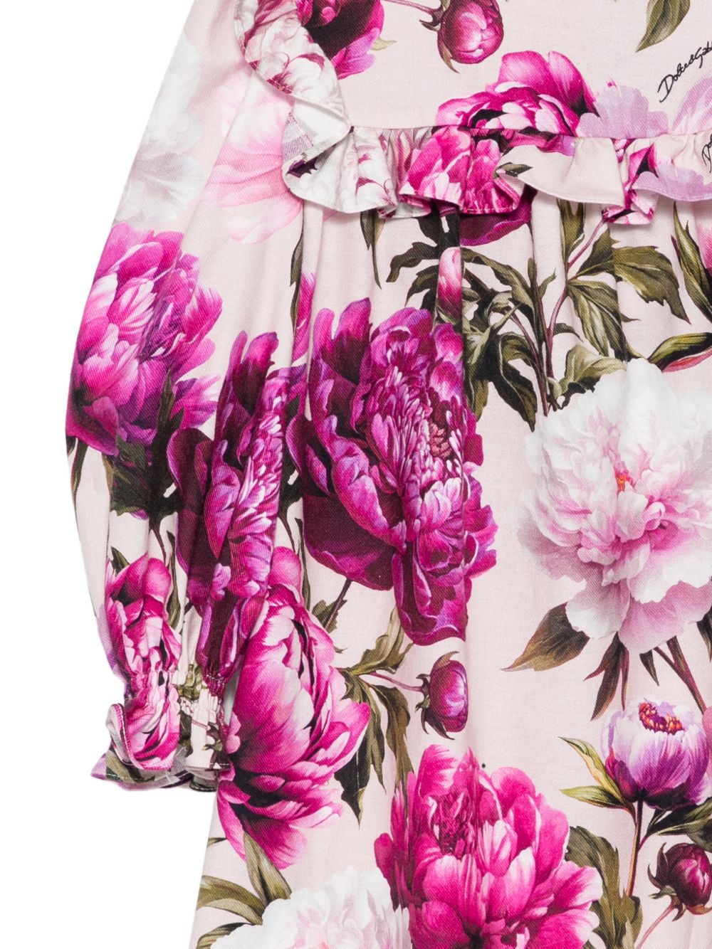 Abito floreale bianco/lilla per bambina L54DW5G7QZV HF6FZ Dolce & Gabbana Kids 