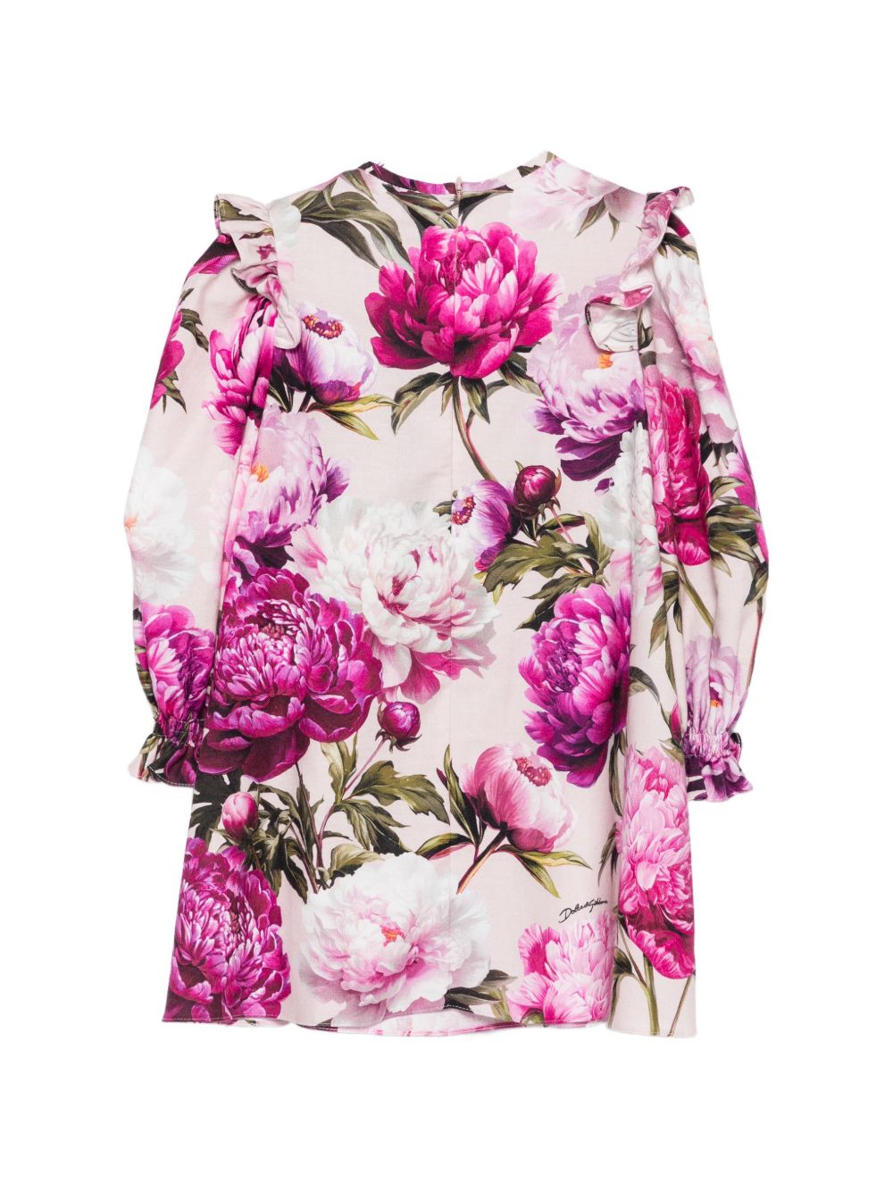 Abito floreale bianco/lilla per bambina L54DW5G7QZV HF6FZ Dolce & Gabbana Kids 