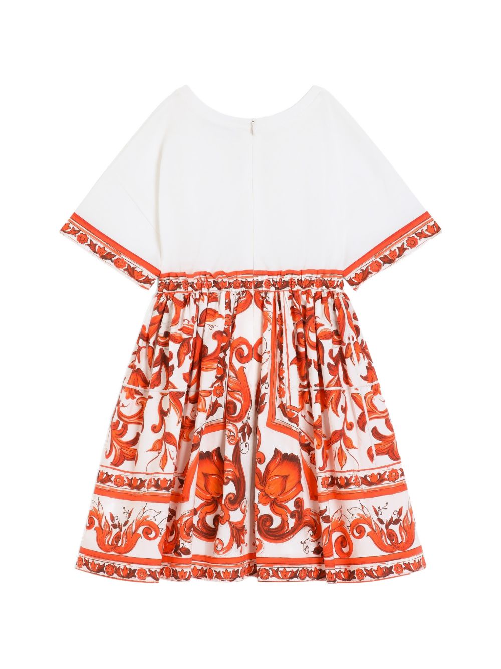 Abito arancione/bianco per bambina L5JDBFG7P4G S9000 Dolce & Gabbana Kids 