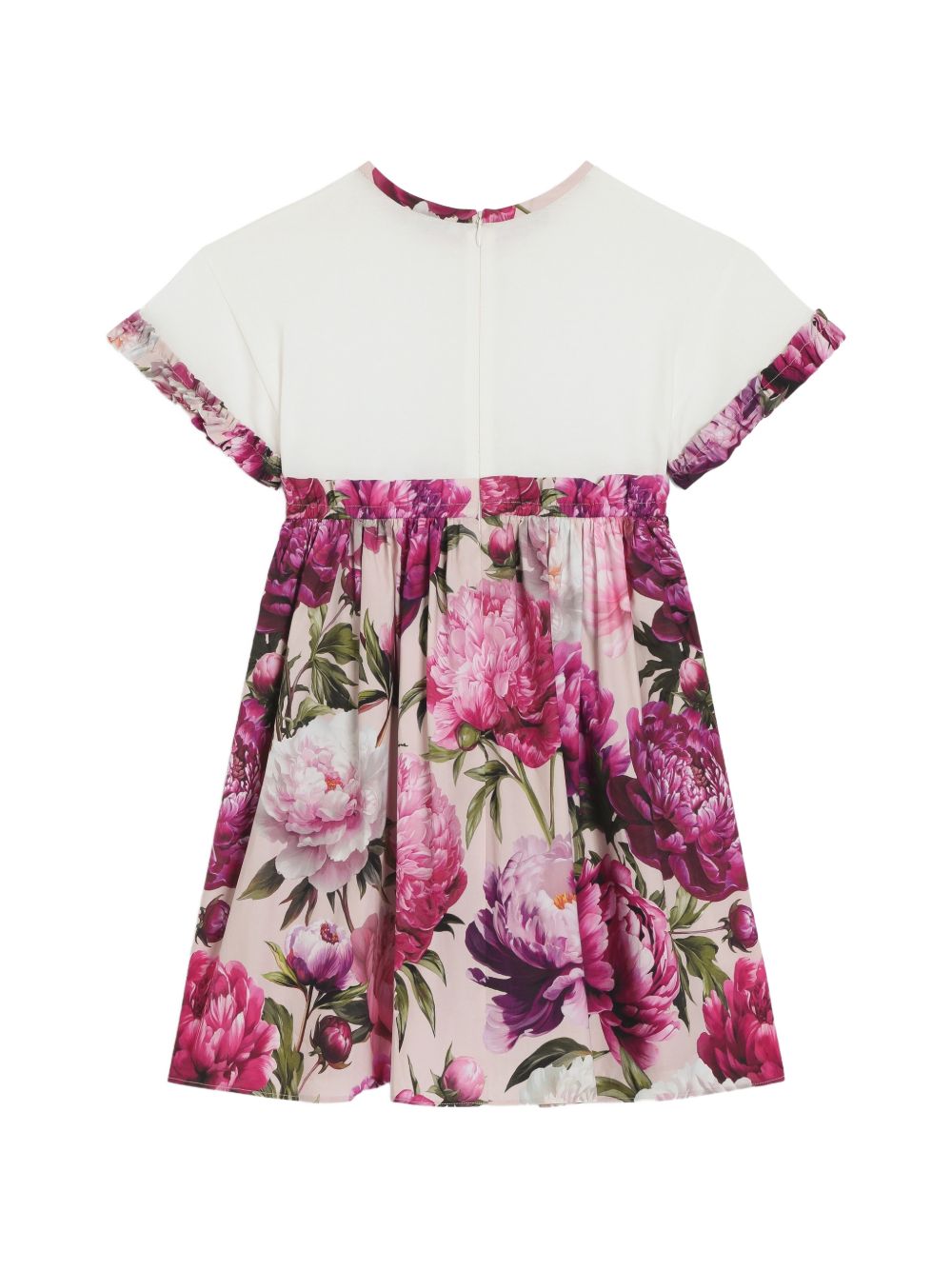 Abito bianco/rosa per bambina L5JDBQG7QZY S9000 Dolce & Gabbana Kids 