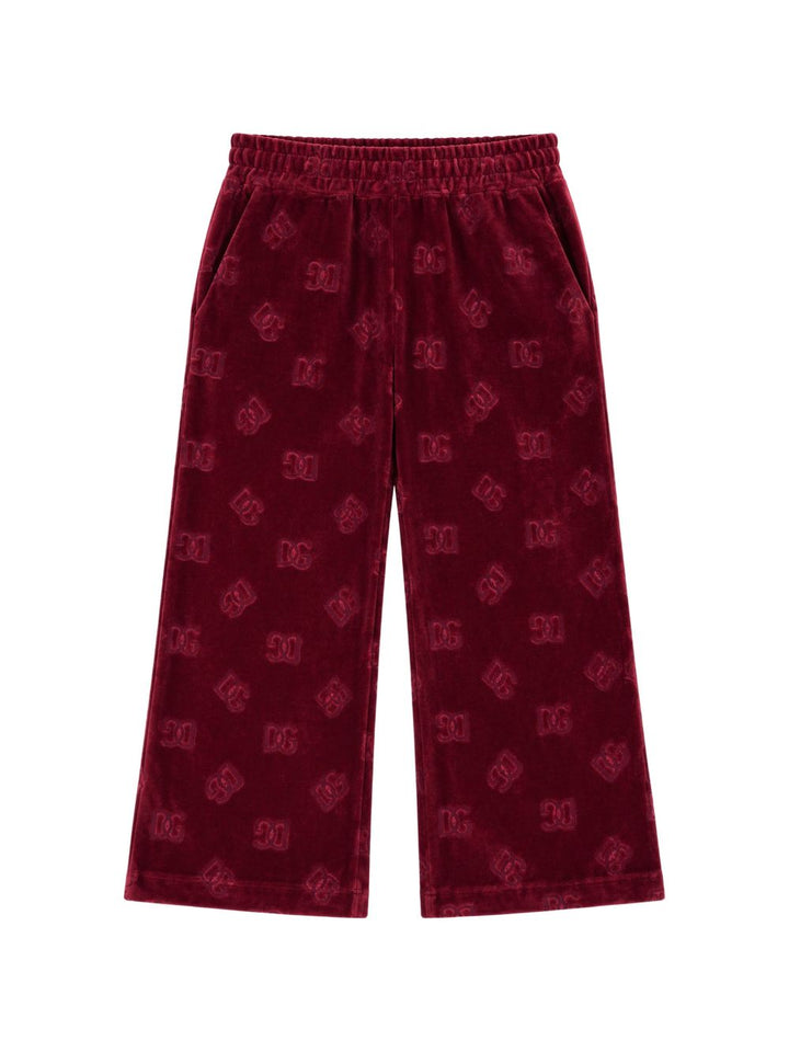 Pantalone amaranto per bambina L5JPJ3FJ7DL R0375 Dolce & Gabbana Kids 