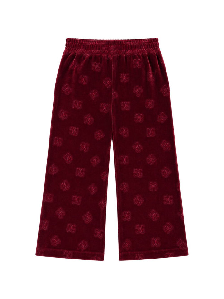 Pantalone amaranto per bambina L5JPJ3FJ7DL R0375 Dolce & Gabbana Kids 