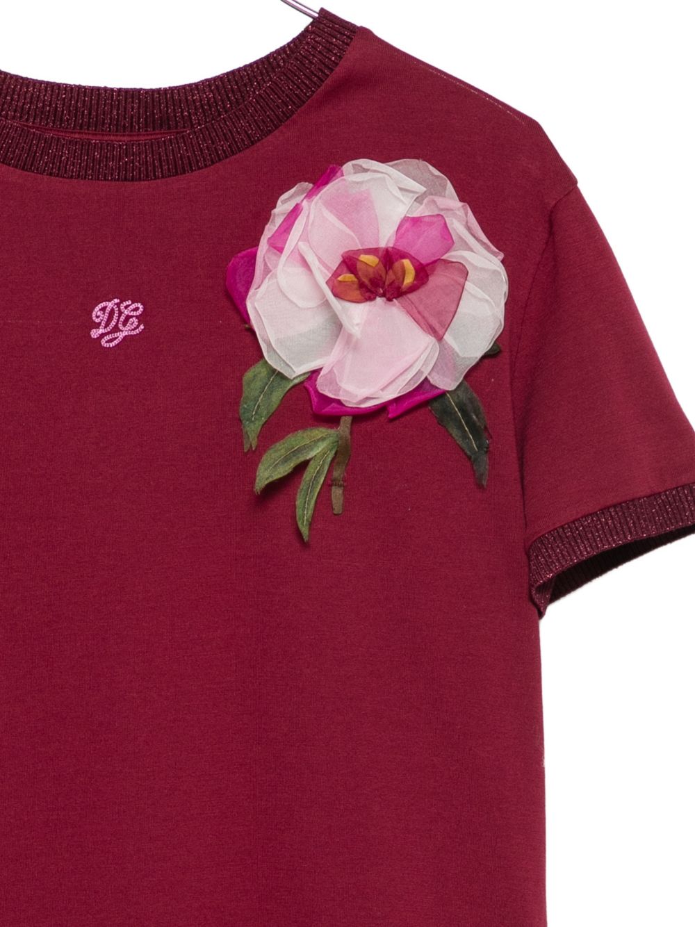 T-shirt rosso per bambina L5JTNJG7QNZ R0375 Dolce & Gabbana Kids 