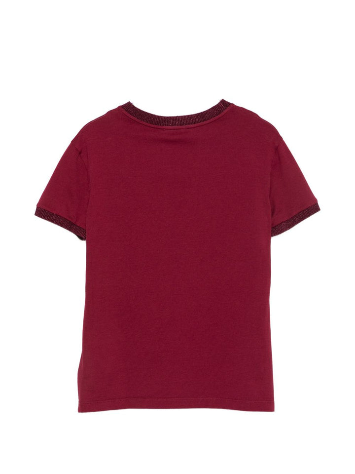 T-shirt rosso per bambina L5JTNJG7QNZ R0375 Dolce & Gabbana Kids 