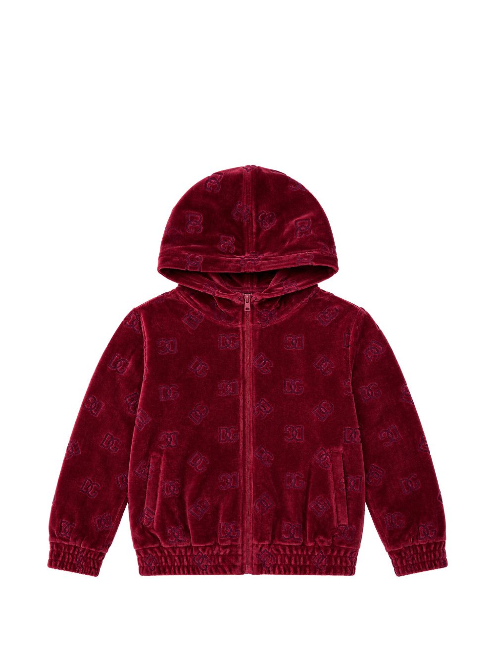Cardigan amaranto per bambina L5JWDLFJ7DL R0375 Dolce & Gabbana Kids 