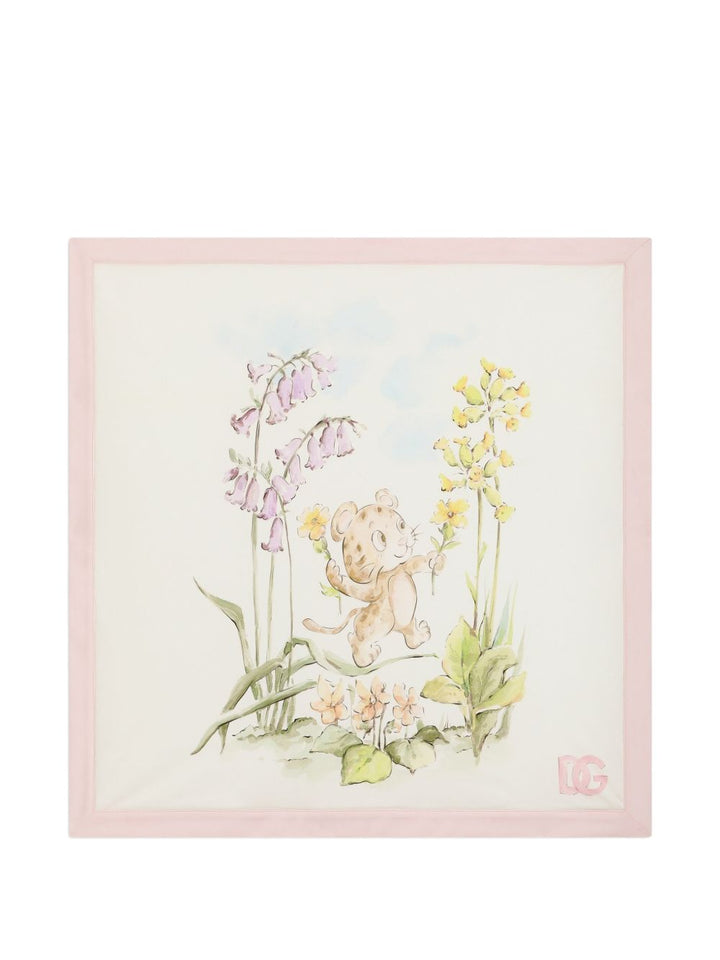 Coperta bianca/rosa per neonata LNJAH3G7P8U S9000 Dolce & Gabbana Kids 