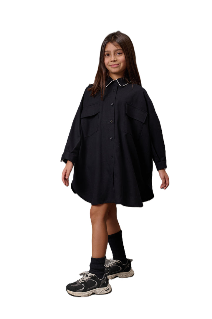 Abito blu notte per bambina DZ1A10I0337 61L Douuod Kids 