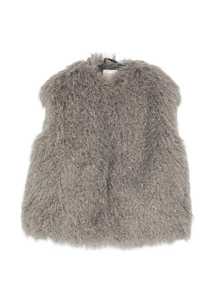 Gilet grigio topo per bambina DZ2A22Z4004 829 Douuod Kids 