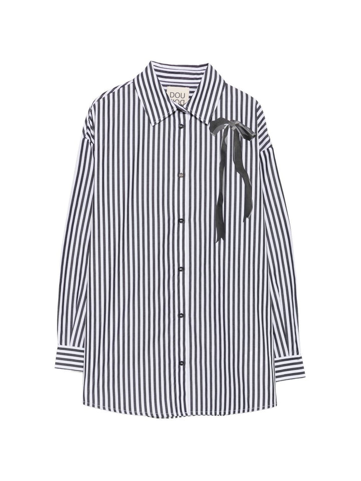 Camicia ebano/bianco per bambina DZ5A30Z4043 929BC Douuod Kids 