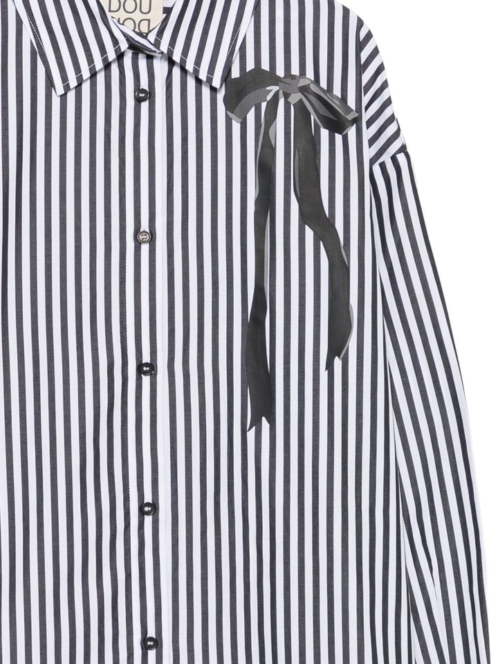 Camicia ebano/bianco per bambina DZ5A30Z4043 929BC Douuod Kids 
