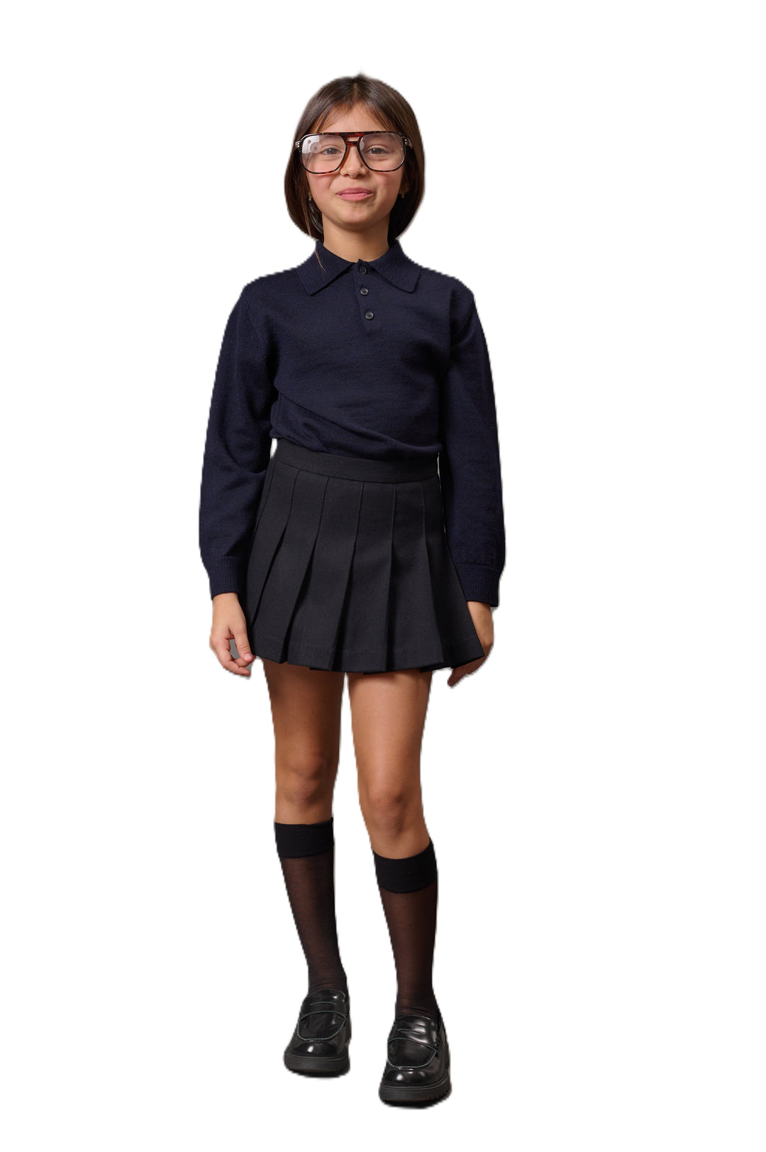 Gonna blu notte per bambina DZ7A01I0337 61L Douuod Kids 