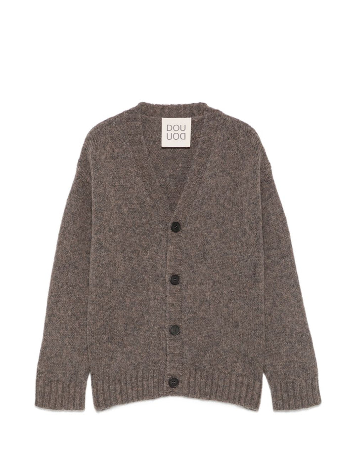 Cardigan tortora per bambina DZ9P90W0222 857 Douuod Kids 