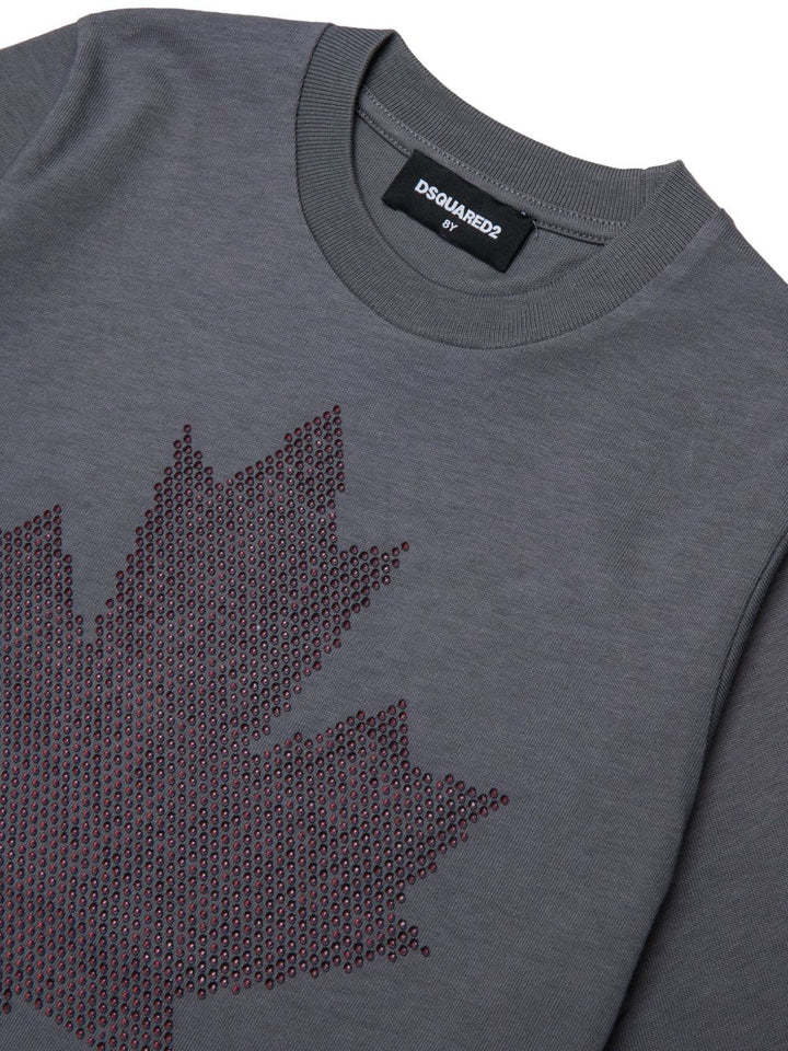T-shirt grigio per bambino DQ3434D0AJ5 DQ913 Dsquared2 Kids 