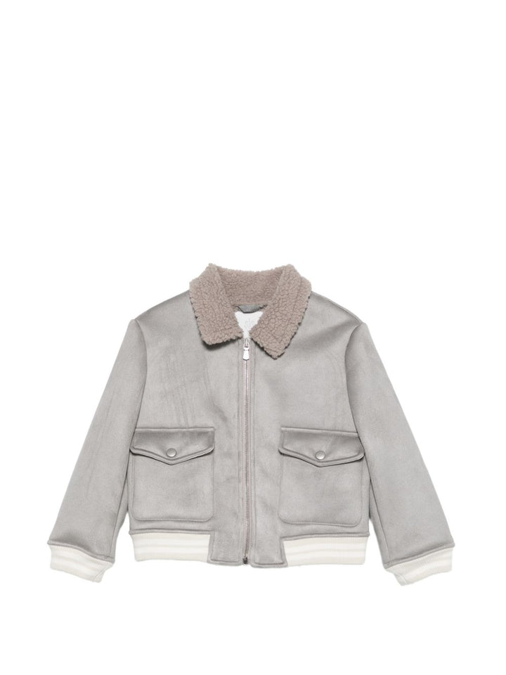 Giacca grigia per bambina EZ2I27H0078 908 Eleventy Kids 