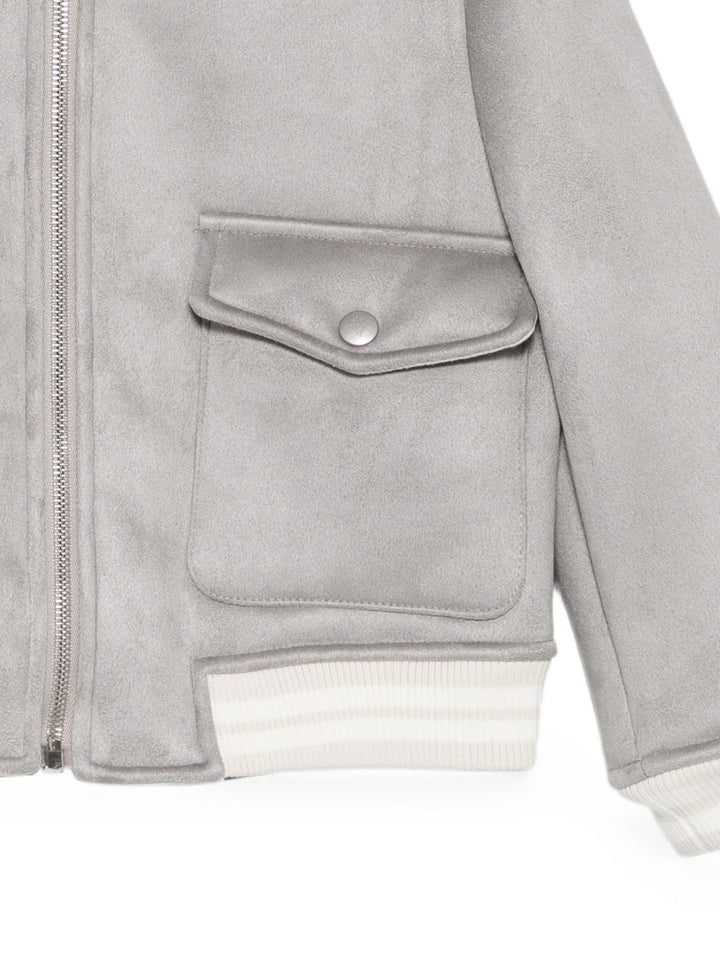 Giacca grigia per bambina EZ2I27H0078 908 Eleventy Kids 