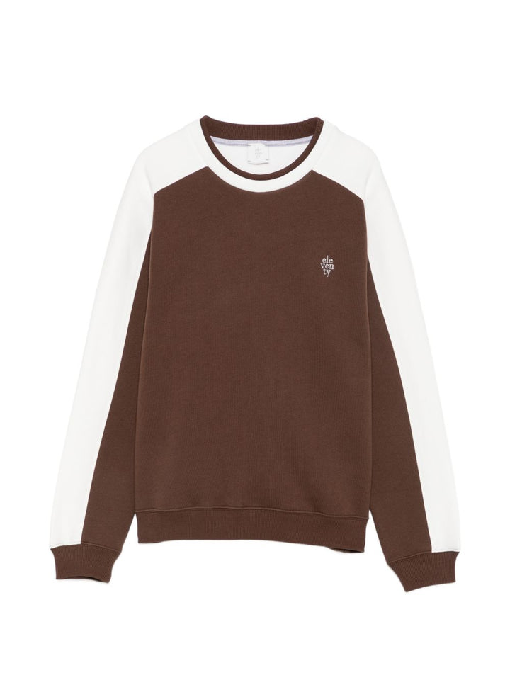 Felpa bianco/marrone per bambino EZ4H30Z3999 320AV Eleventy Kids 
