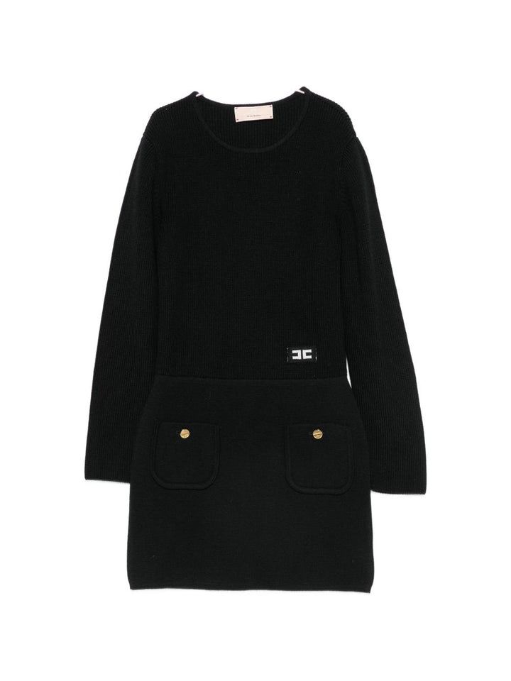 Abito nero per bambina EFAB681CFL159 N101 Elisabetta Franchi Kids 