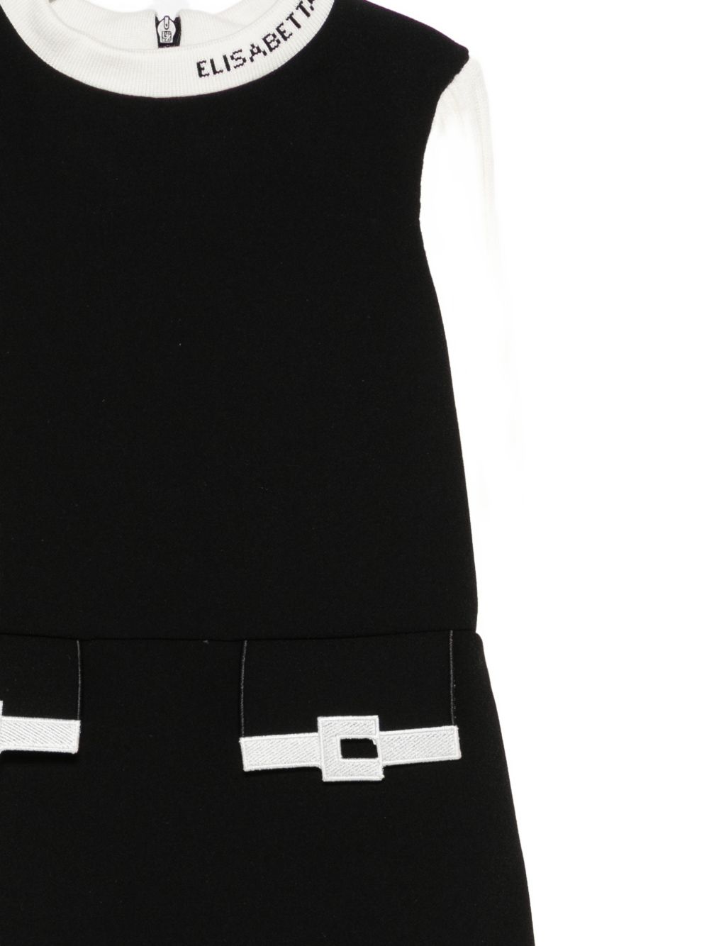 Abito nero/bianco per bambina EFAB6900GA022 D848 Elisabetta Franchi Kids 