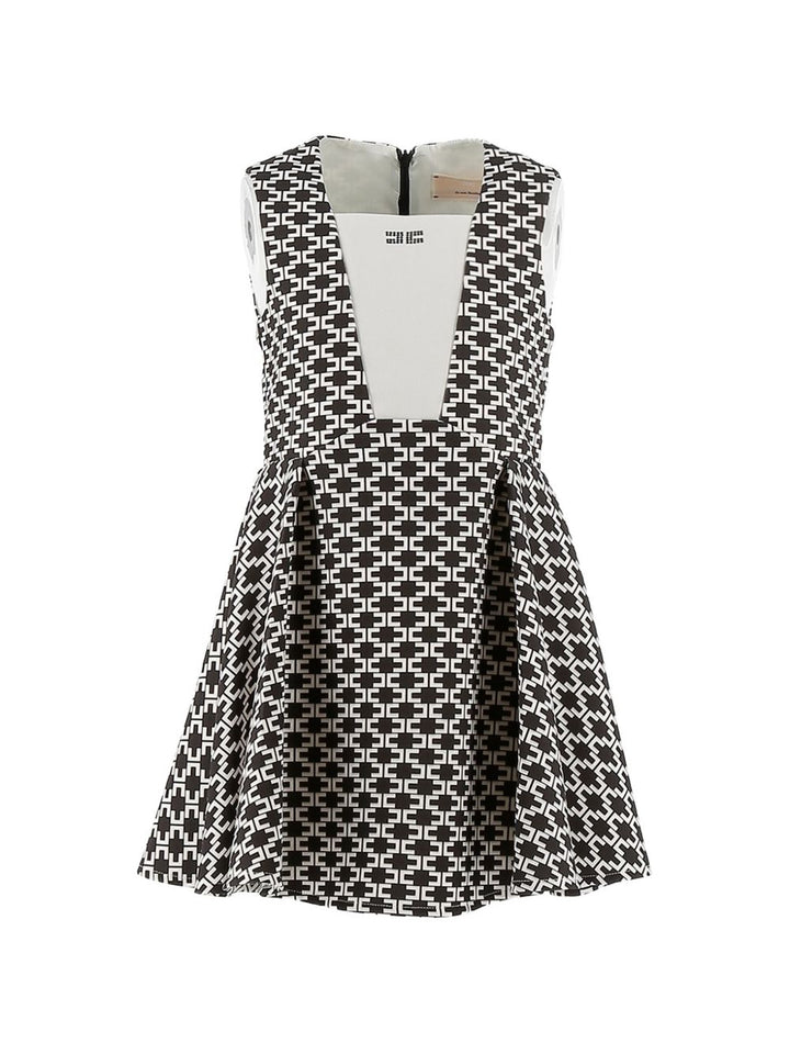 Abito nero/bianco per bambina EFAB6920GA039 D948 Elisabetta Franchi Kids 