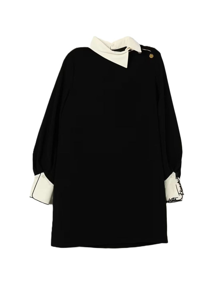 Abito nero/avorio per bambina EFAB6950GA022 N100 Elisabetta Franchi Kids 