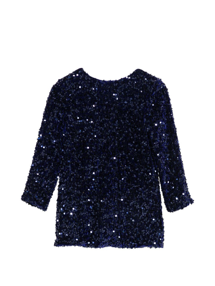 Abito blu/nero per bambina EFAB7010TV093 4002 Elisabetta Franchi Kids 