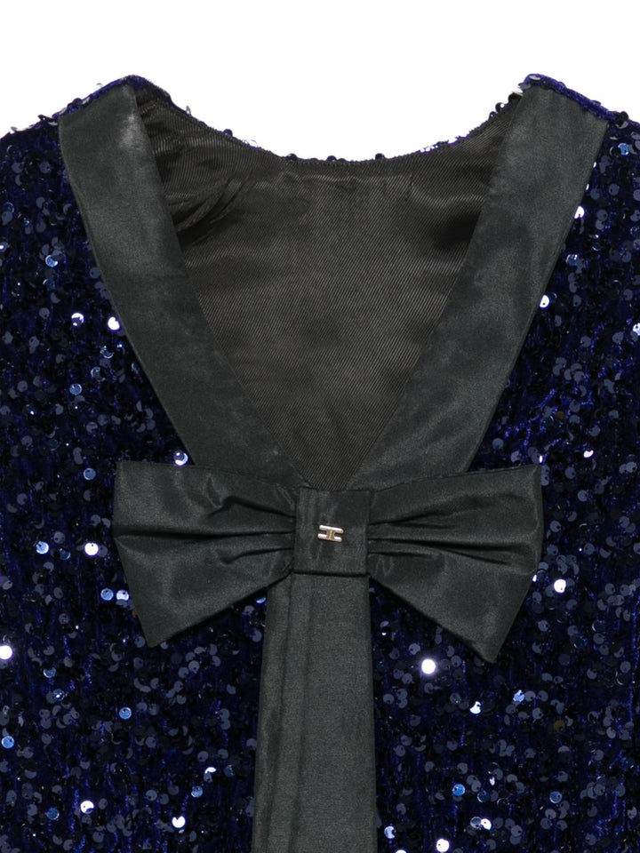 Abito blu/nero per bambina EFAB7010TV093 4002 Elisabetta Franchi Kids 