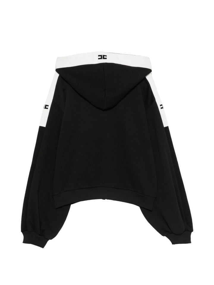 Felpa nera/bianca per bambina EFFE175CFF017 N101 Elisabetta Franchi Kids 