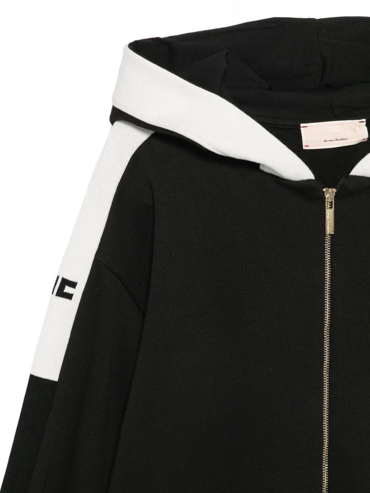 Felpa nera/bianca per bambina EFFE175CFF017 N101 Elisabetta Franchi Kids 