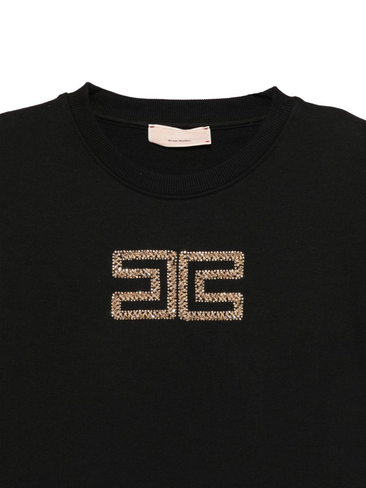 Felpa nera per bambina EFFE183CFF017 N000 Elisabetta Franchi Kids 