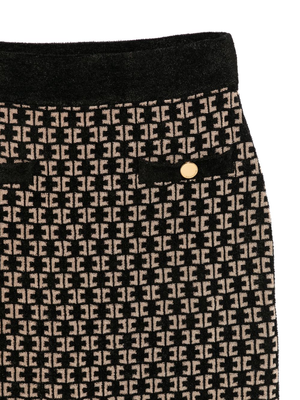 Gonna nero/camel per bambina EFGO221CFL149 D657 Elisabetta Franchi Kids 