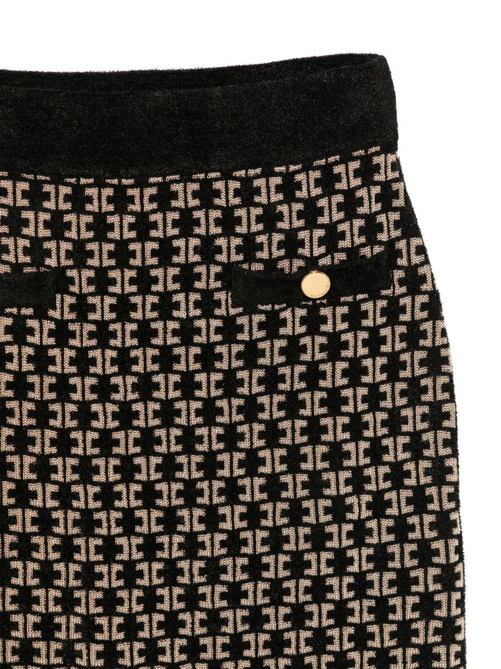 Gonna nero/camel per bambina EFGO221CFL149 D657 Elisabetta Franchi Kids 