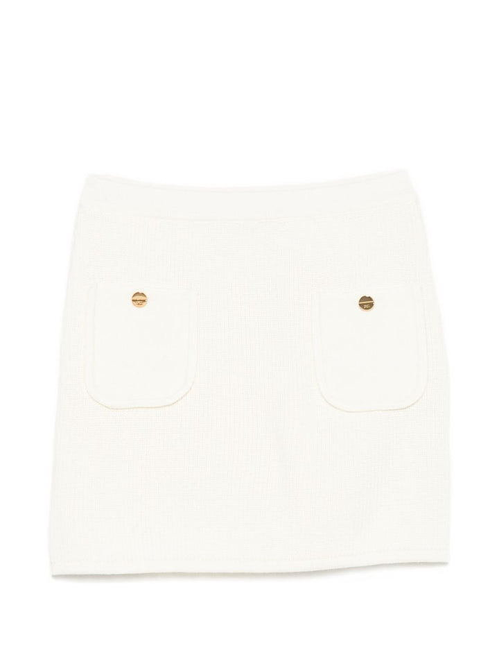 Gonna bianca per bambina EFGO222CFL159 0077 Elisabetta Franchi Kids 