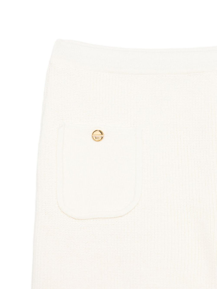 Gonna bianca per bambina EFGO222CFL159 0077 Elisabetta Franchi Kids 