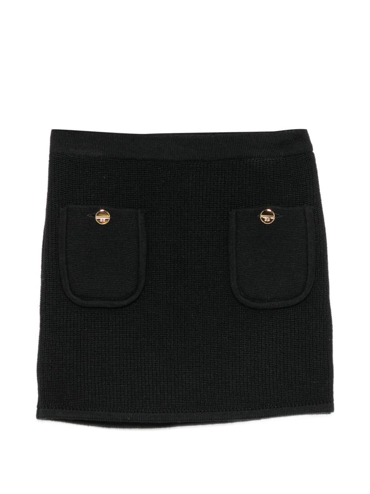 Gonna nera per bambina EFGO222CFL159 N101 Elisabetta Franchi Kids 