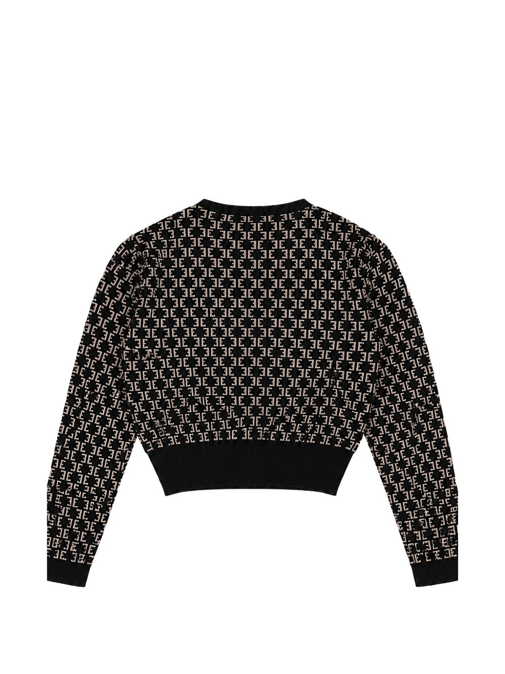 Cardigan nero per bambina EFMA201CFL149 D657 Elisabetta Franchi Kids 