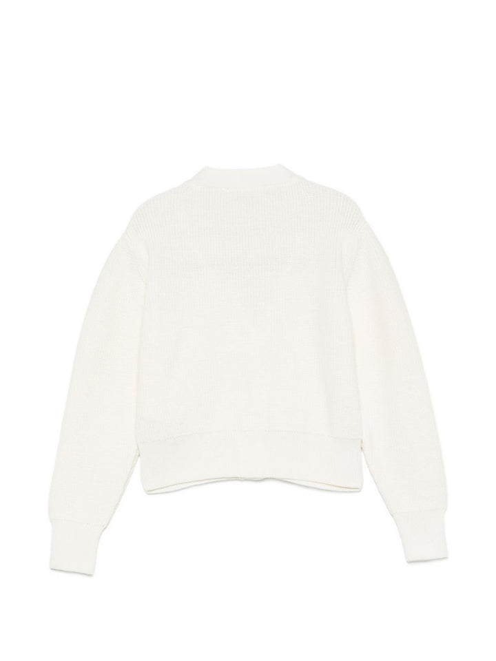 Cardigan bianco per bambina EFMA203CFL159 0077 Elisabetta Franchi Kids 