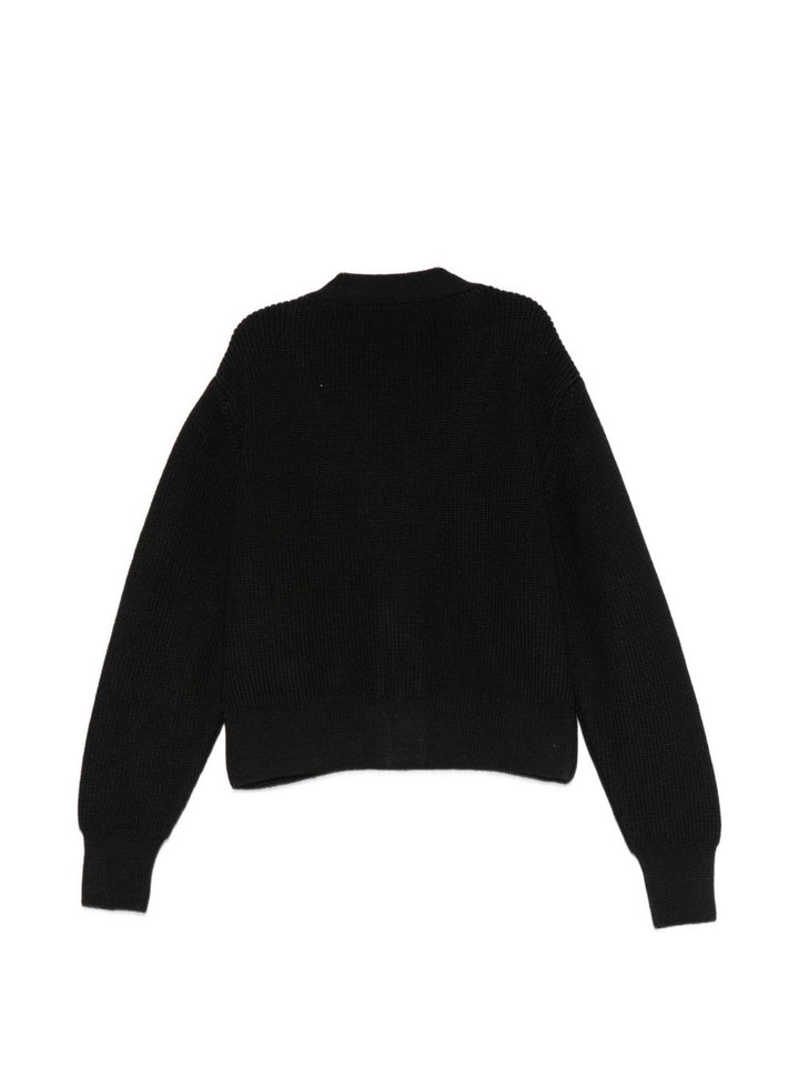 Cardigan nero per bambina EFMA203CFL159 N101 Elisabetta Franchi Kids 
